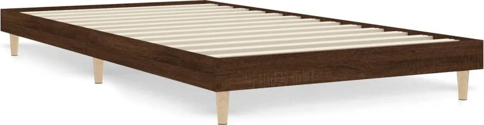 vidaXL barna tölgy színű szerelt fa ágykeret matrac nélkül 90x200 cm