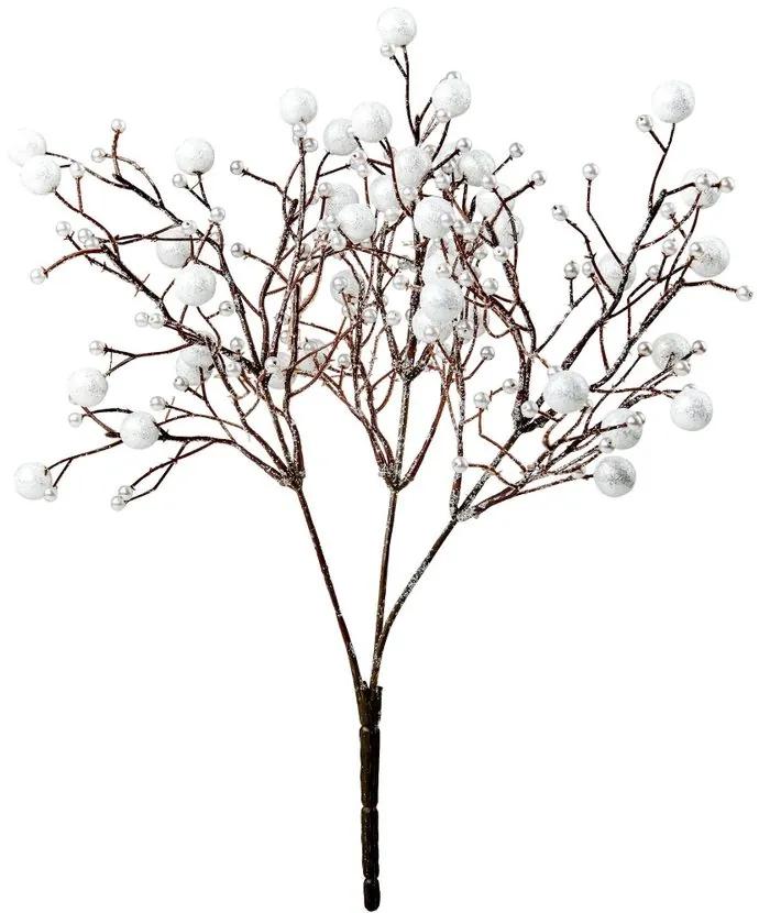 WINTERGREEN fehér bogyós ág 35 cm