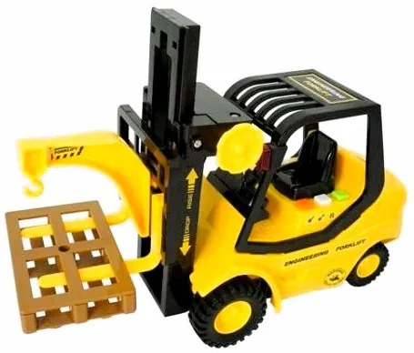LendkerekesTargonca Hanggal és Fénnyel Tekerős Emelő Mechanizmussal 24cm-es