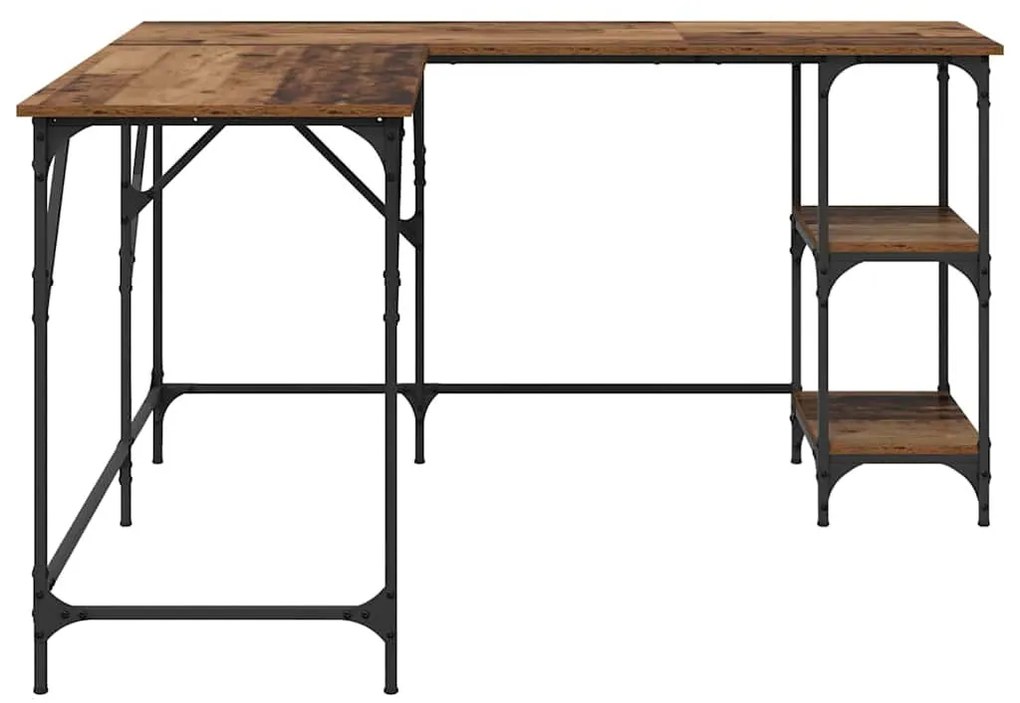 vidaXL Asztal Öreg fa 139 x 139 x 75 cm Faanyag