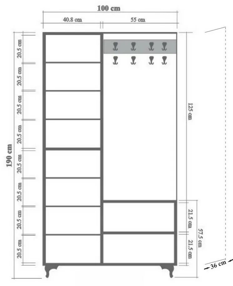 Előszoba szett Inci Sonoma Oak