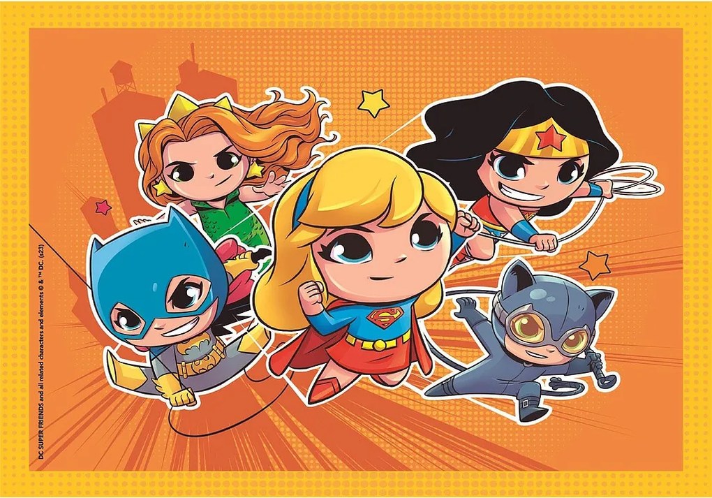 DC Super Hero Mini-mates 4 az 1-ben puzzle Clementoni