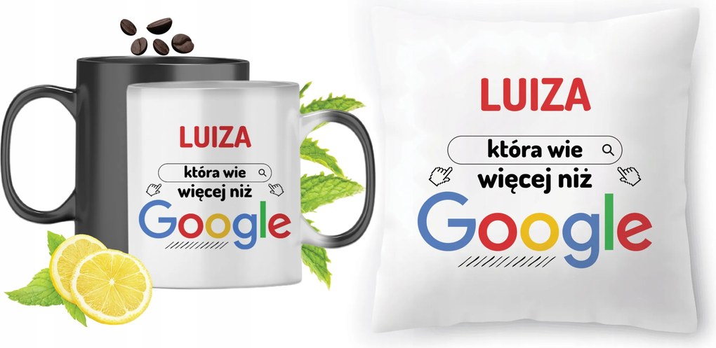 Lujza Mágikus bögre fényképes nyomott mintás párna szett