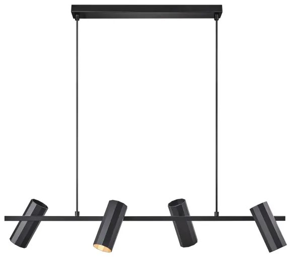 Nordlux - Csillár zsinóron ALANIS 4xGU10/15W/230V fekete