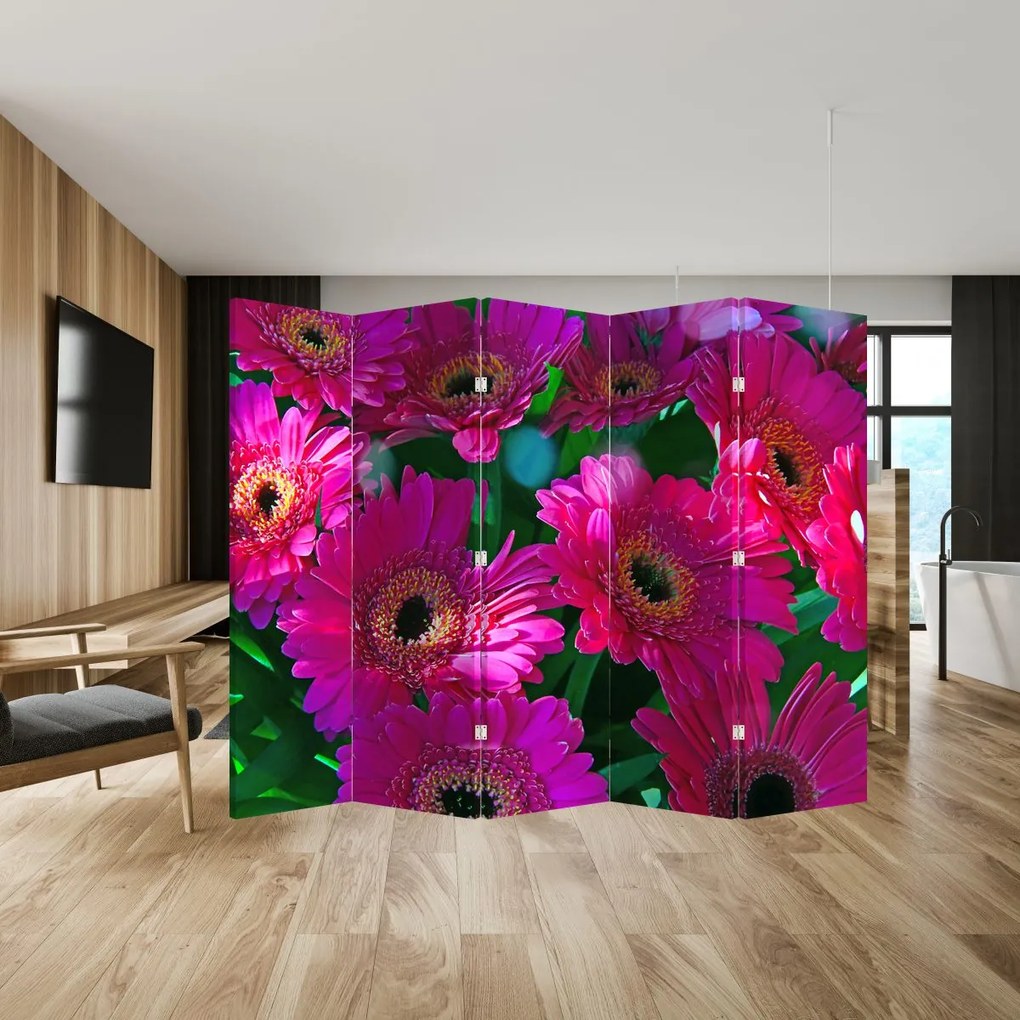 Paraván - virágok (210x170 cm)