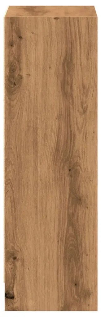 kézműves tölgy szerelt fa könyvespolc 40 x 24 x 76 cm