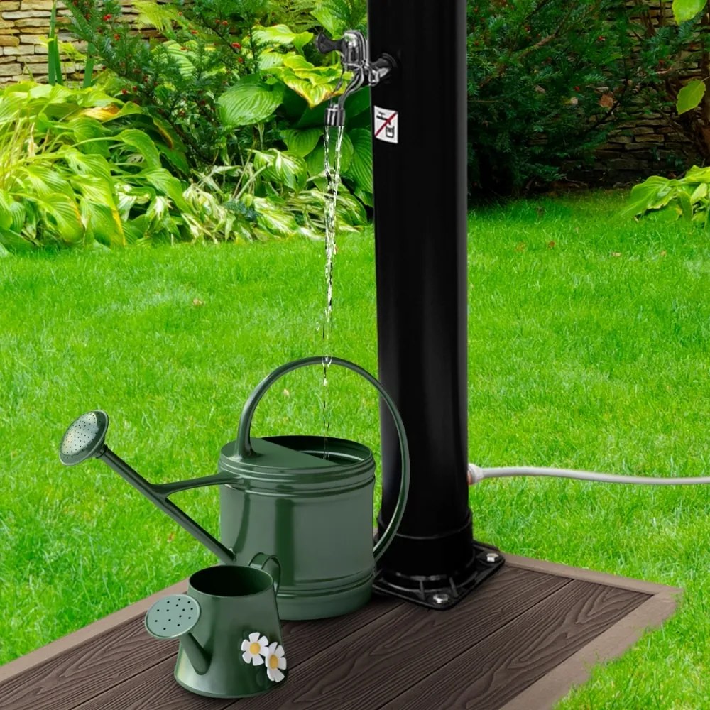 DELFINA napelemes zuhany, 20l, fekete Jurhan