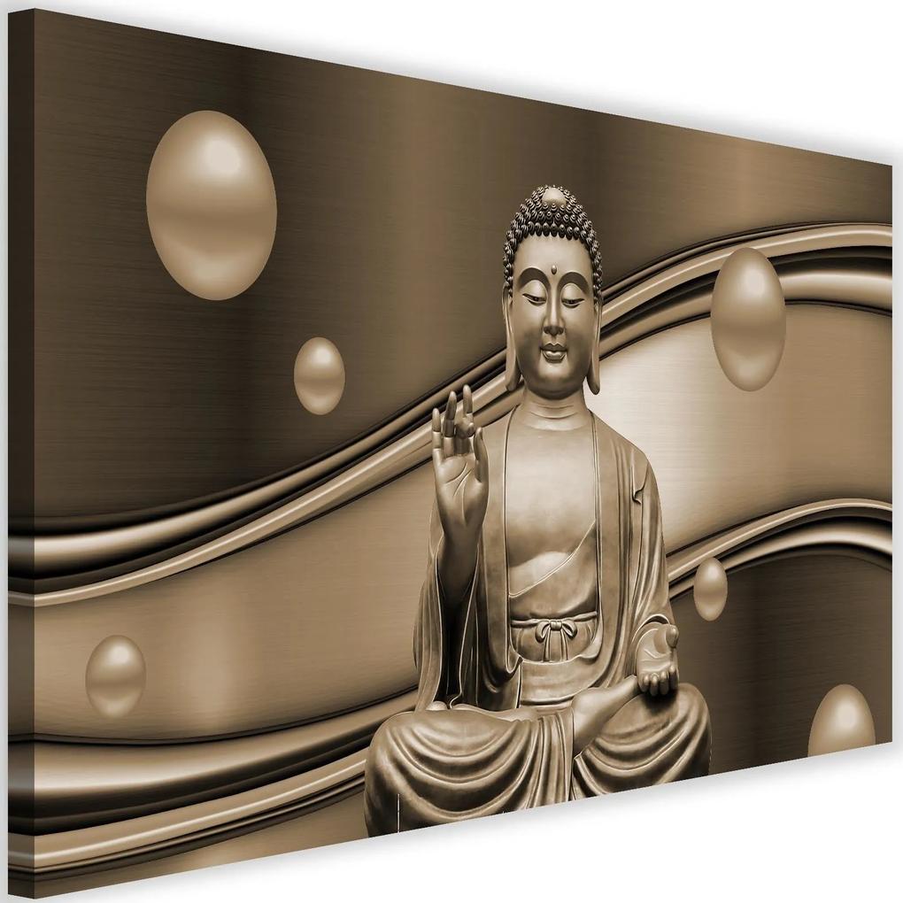 Modern kép &#8211; The Meditator Buddha On Abstract Background 4 
