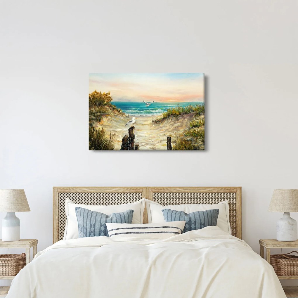 Kép - homokos tengerpart (90x60 cm)