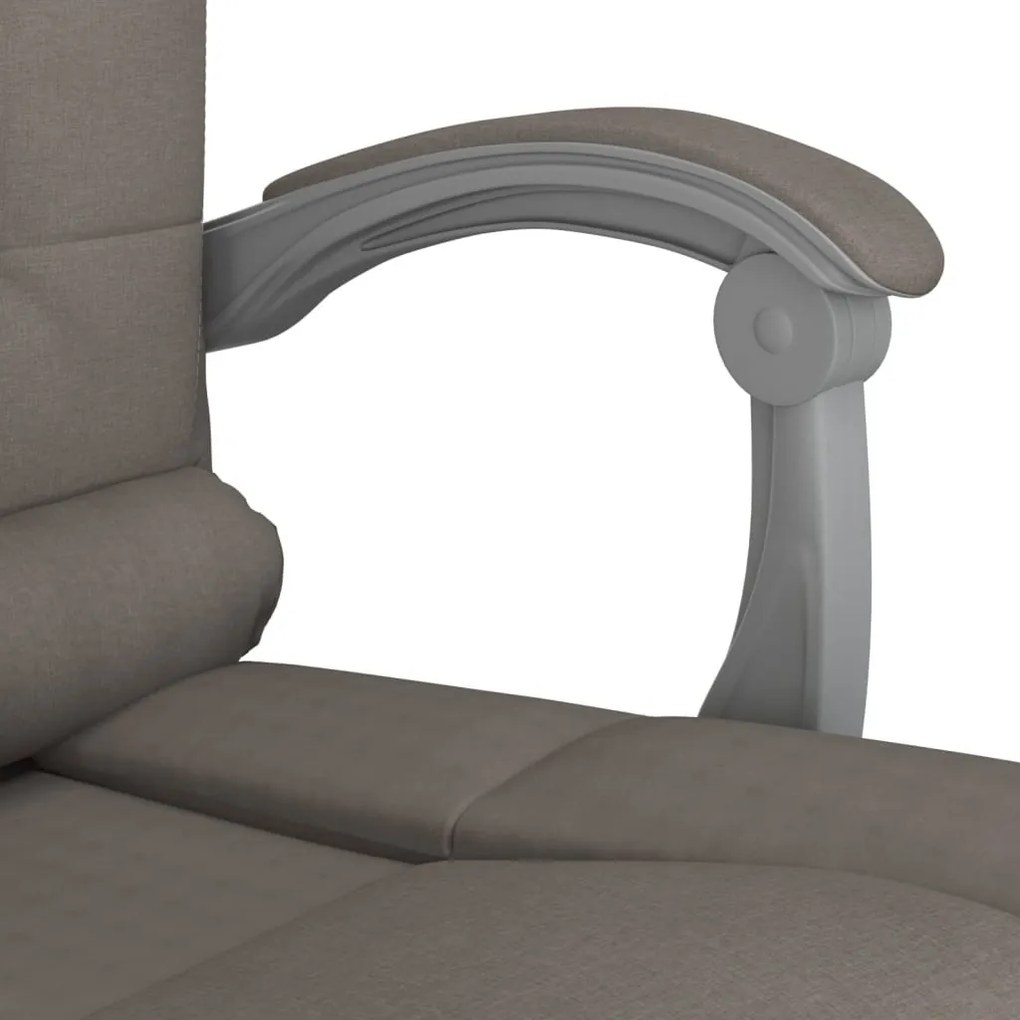vidaXL tópszínű szövet dönthető irodai masszázsfotel