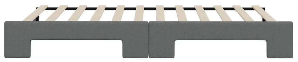 sötétszürke kihúzható szövet heverő 80 x 200 cm