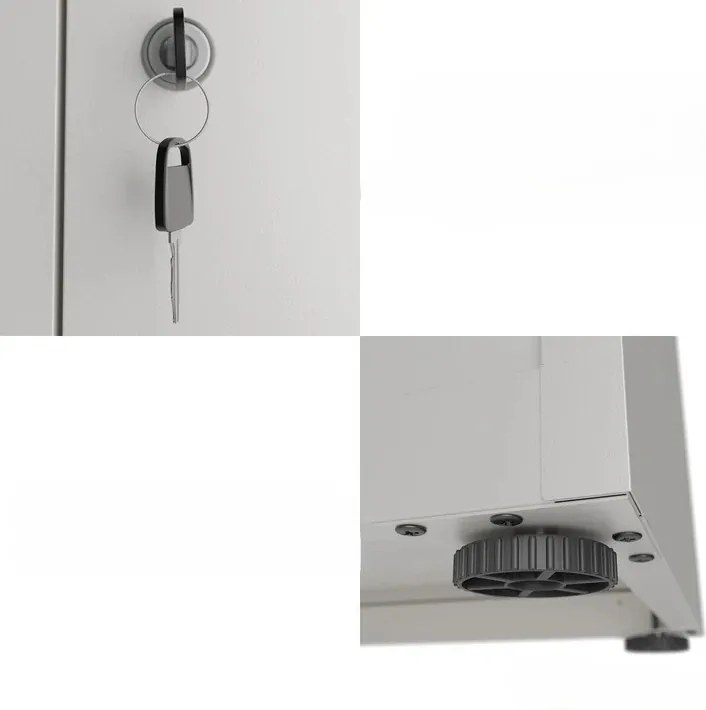 Juskys Fém irodai szekrény - fehér