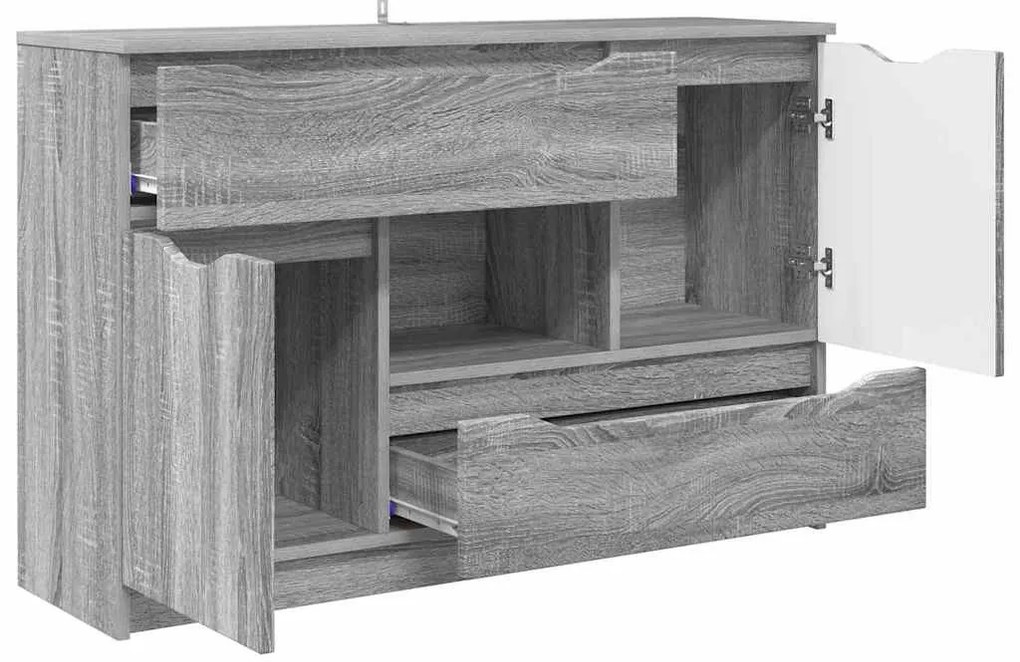 Széf fiókkal Szürke Sonoma 100 x 30 x 65,6 Faanyag