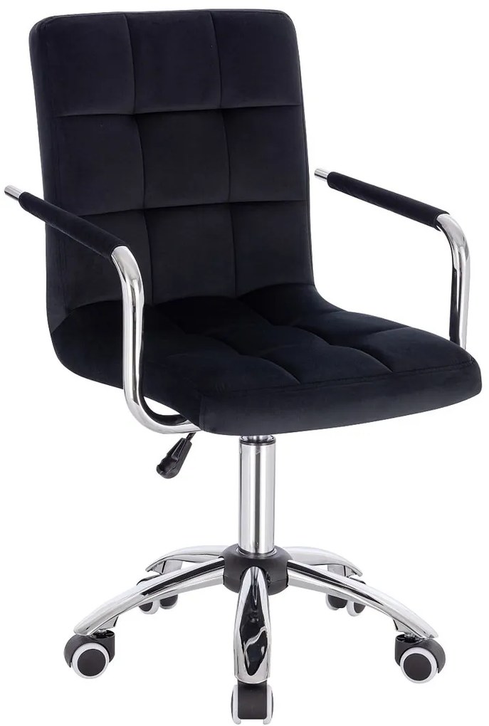 HC1015KP Fekete modern velúr szék