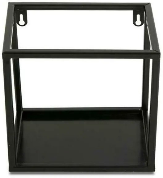 Fali polc 20x20 cm fekete, falra szerelhető