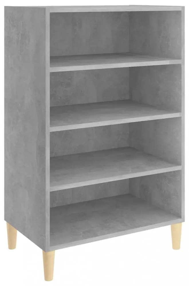 betonszürke szerelt fa tálalószekrény 57 x 35 x 90 cm