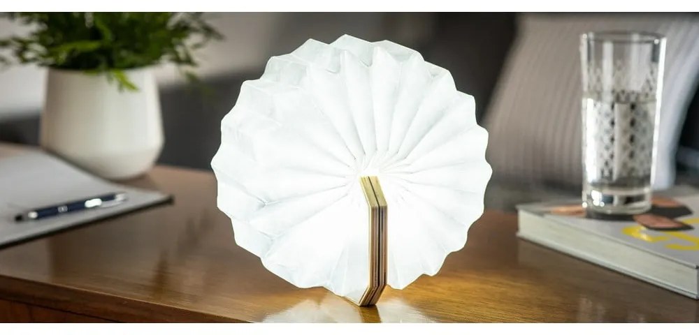 Barna LED dimmelhető asztali lámpa (magasság 3,5 cm) Accordion – Gingko