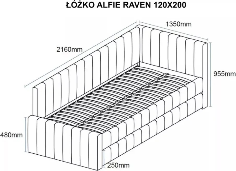 Alfie Raven ágykeret bézs 120x200cm