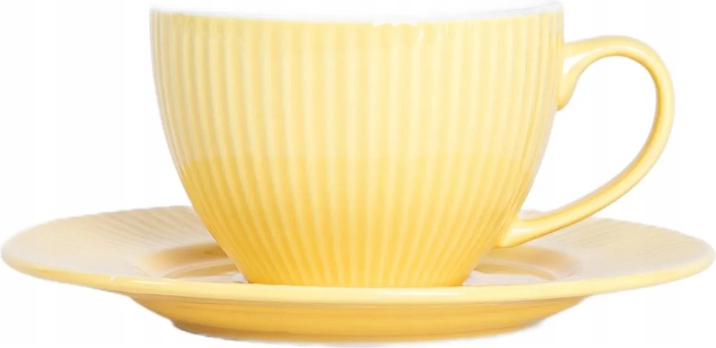 Csésze Csészealjjal Siena Sárga 240ML Homla