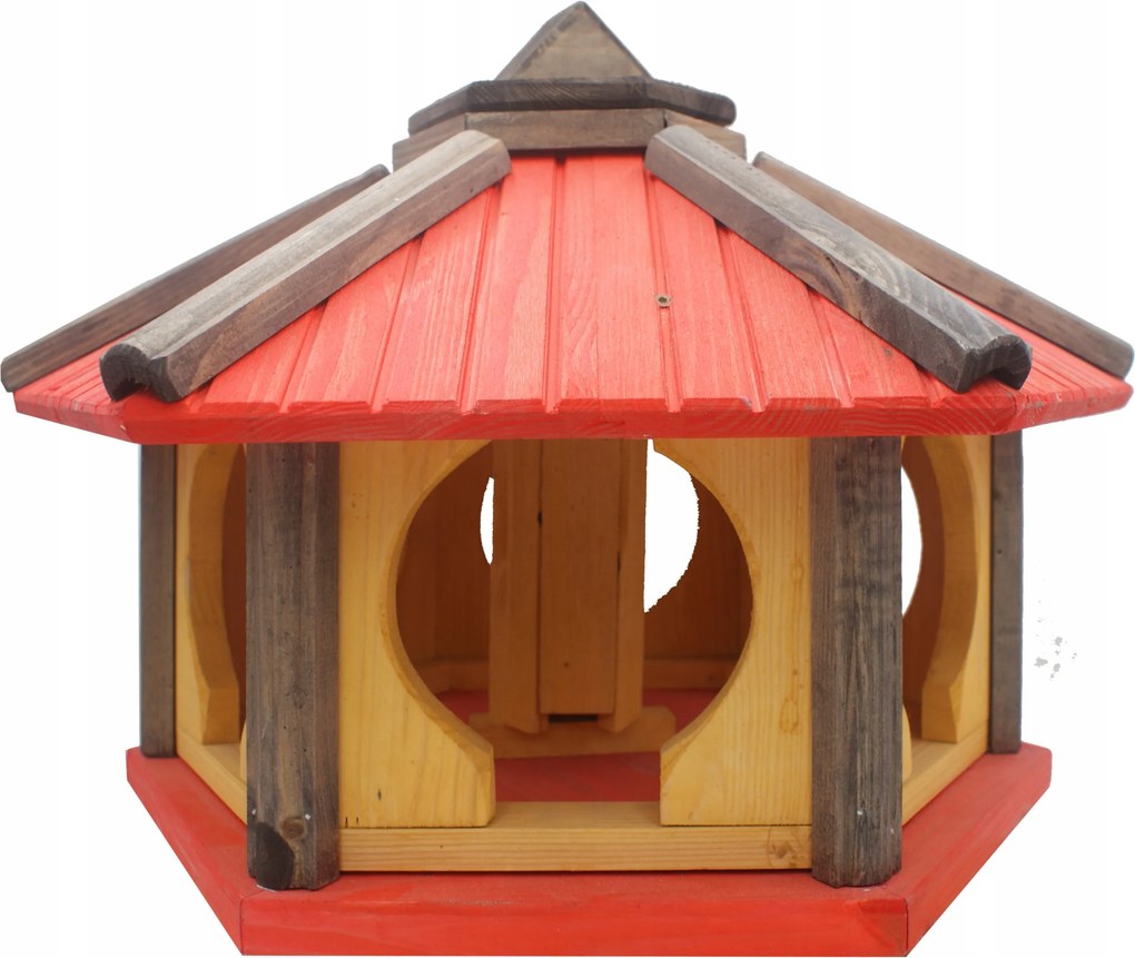 Nagy fa madáretető piros fa KW52 Lengyel Gyártó