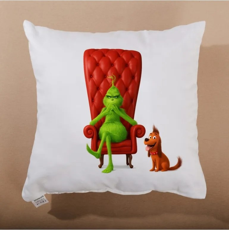 EMI Grinch karácsonyi díszpárna 40x40 cm