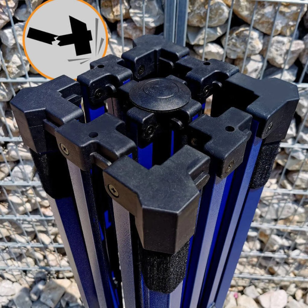 Altánok 3x3m Acélkeret 3 Falakkal: Munkasátor Kézműveseknek - plusz 3 oldalfal - Bész