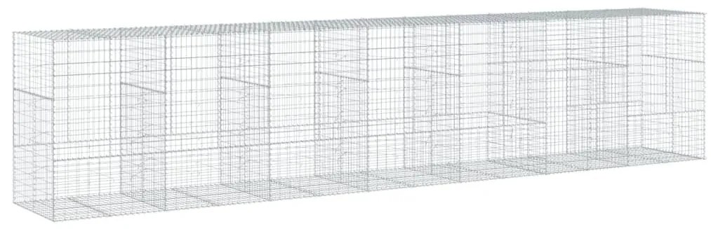 horganyzott vas gabion kosár fedéllel 700 x 100 x 150 cm