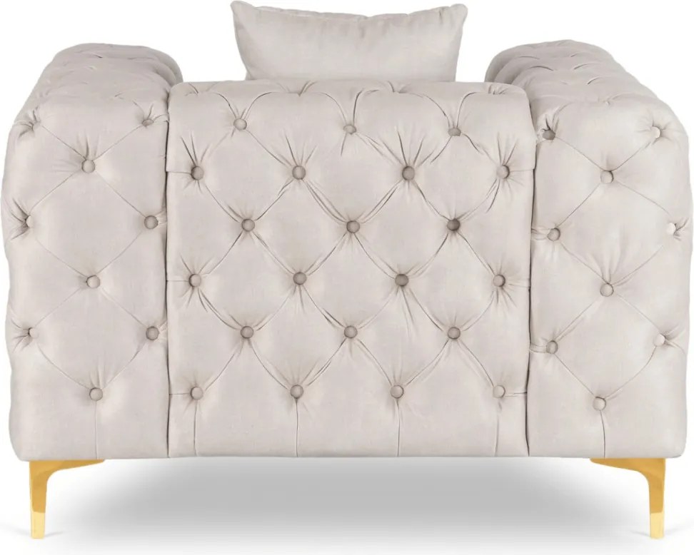 Fotel SORRENTO 1S Kremowy Welurowy