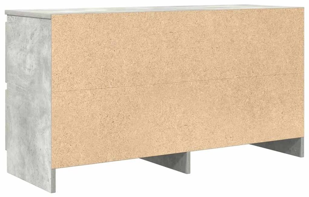 betonszürke szerelt fa TV-szekrény 100x35x54 cm