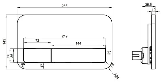 Villeroy & Boch 92249068 - VICONNECT fehér öblítőgomb