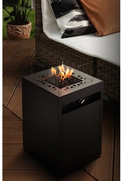 Planika Square GAS - Kültéri gáz kandalló 79,7x48 cm 10kW