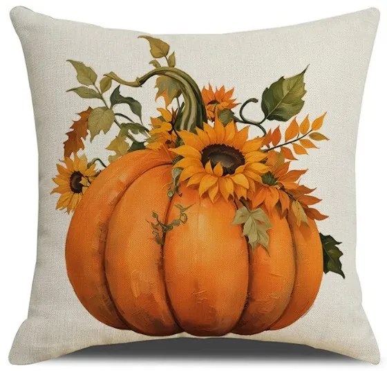 Párnahuzat PUMPKIN JOY 45x45 cm, bézs