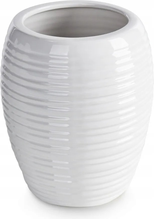 Váza 14X17 fehér dolomit elegáns, finom szerkezetű