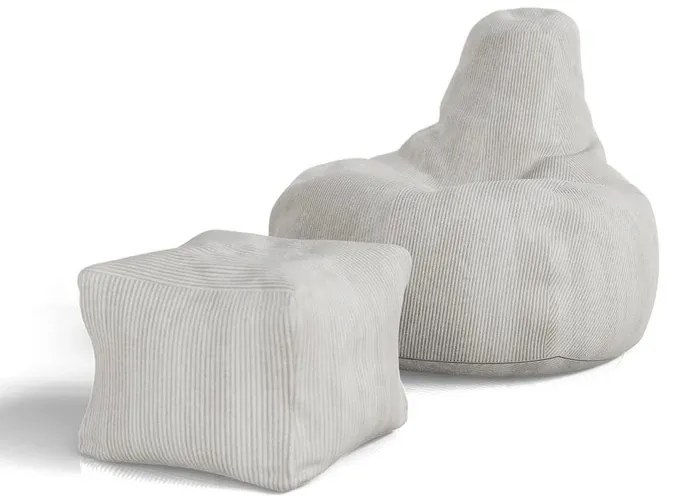 Juskys Chillex babzsák lábtartóval - bézs