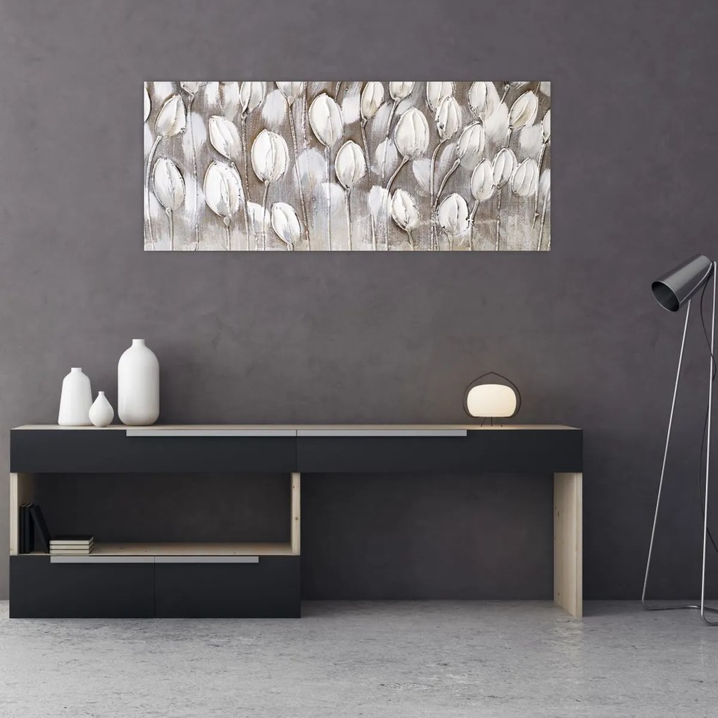 Kép - Strukturált tulipánok (120x50 cm)