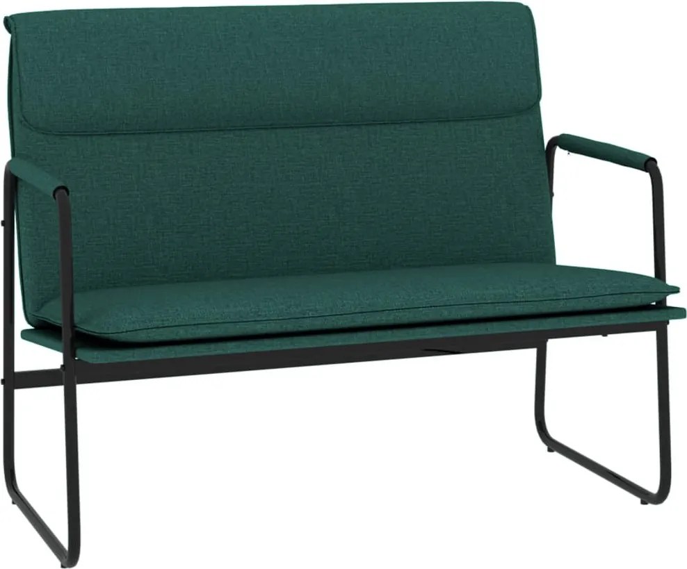 vidaXL sötétzöld szövet pad 100 x 64 x 80 cm