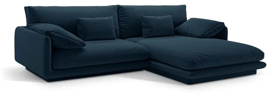 Sötétkék sarokkanapé (jobb oldali) Torino – Micadoni Home