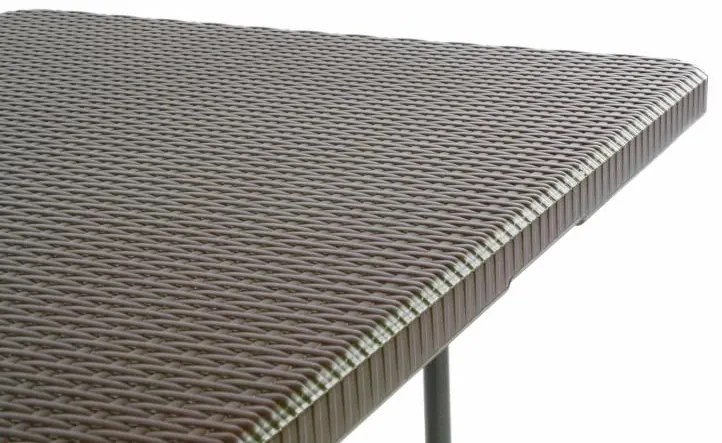 Összecsukható kerti asztal rattan design180 x 75 cm barna