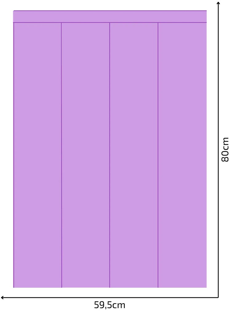 PIPPER. Textil öntapadó tapéta - Egy téglalap - Lila színű Méret: 100cm, Szín: Sápadt