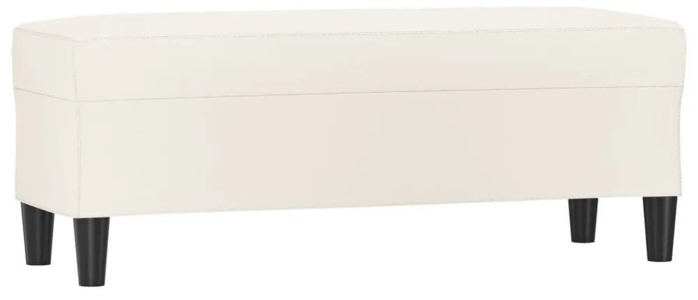 vidaXL krémszínű műbőr pad 100 x 35 x 41 cm