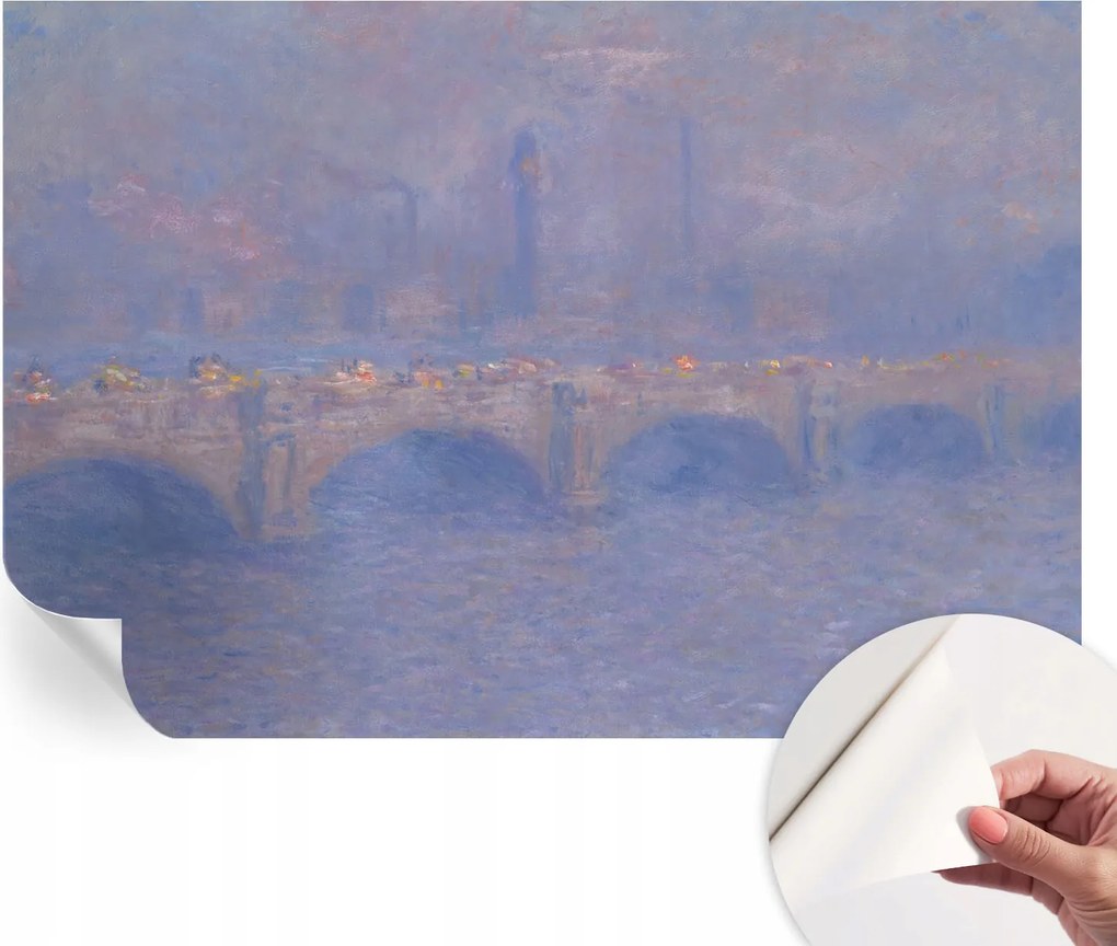 Mosható öntapadós fotótapéta étkezőbe Kék híd 152x104 cm