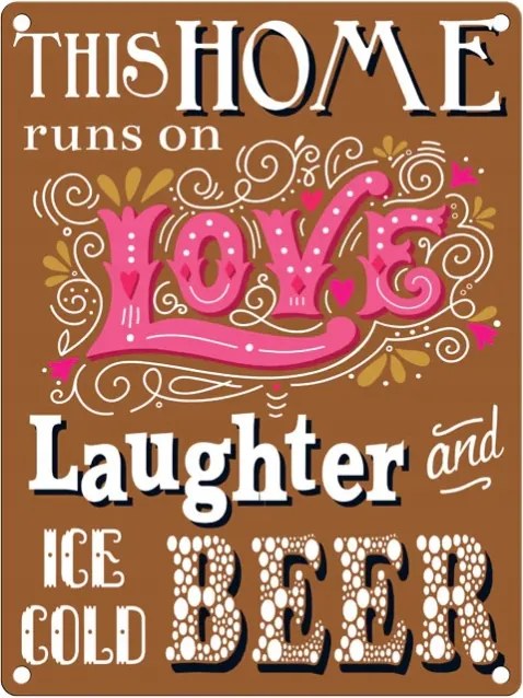 Dekorációs Fémtábla 15x20cm Love Beer