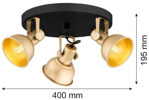 Argon 6243 - Spotlámpa LENORA 3xE14/7W/230V arany/fekete