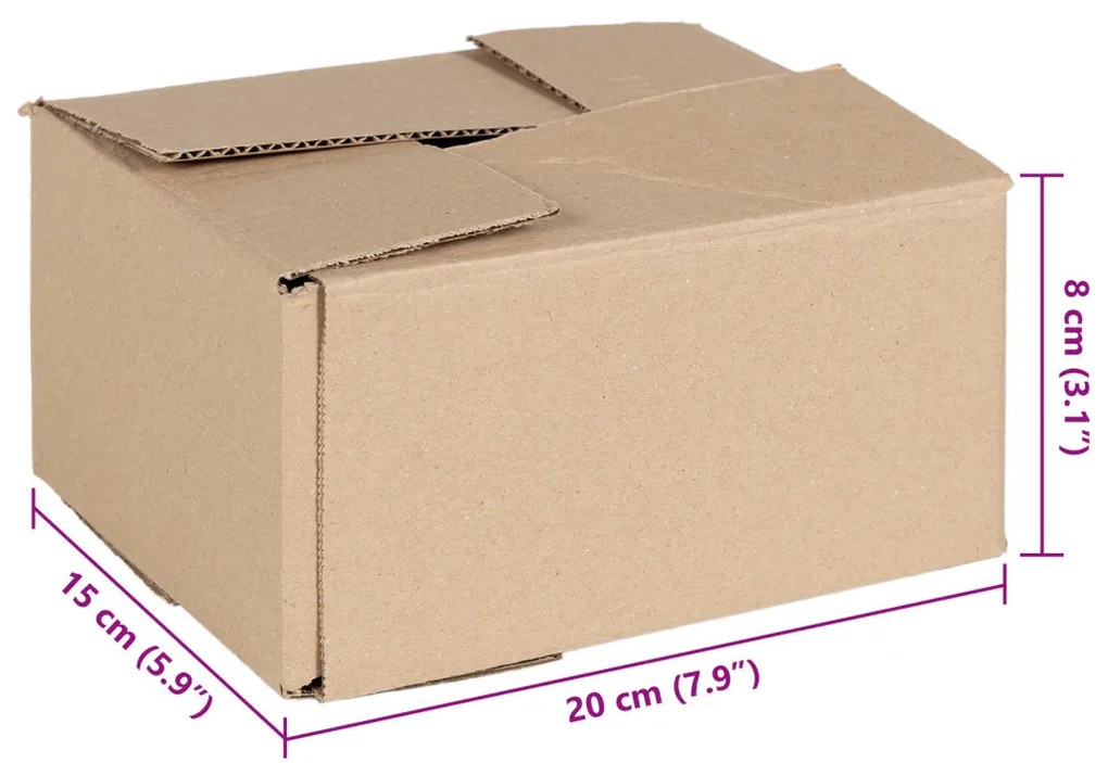 Összecsukható doboz 50 db 20x15x10 cm karton