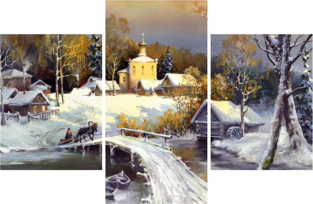 Kép - téli város (90x60 cm)