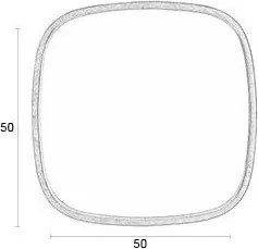 Fali tükör tömörfa kerettel 50x50 cm Nyko – White Label