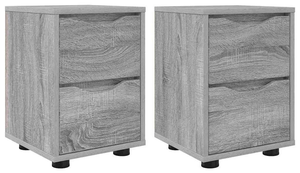 Éjjeliszekrények 2 pcs Szürke Sonoma 30,5 x 30 x 43 cm Faanyag