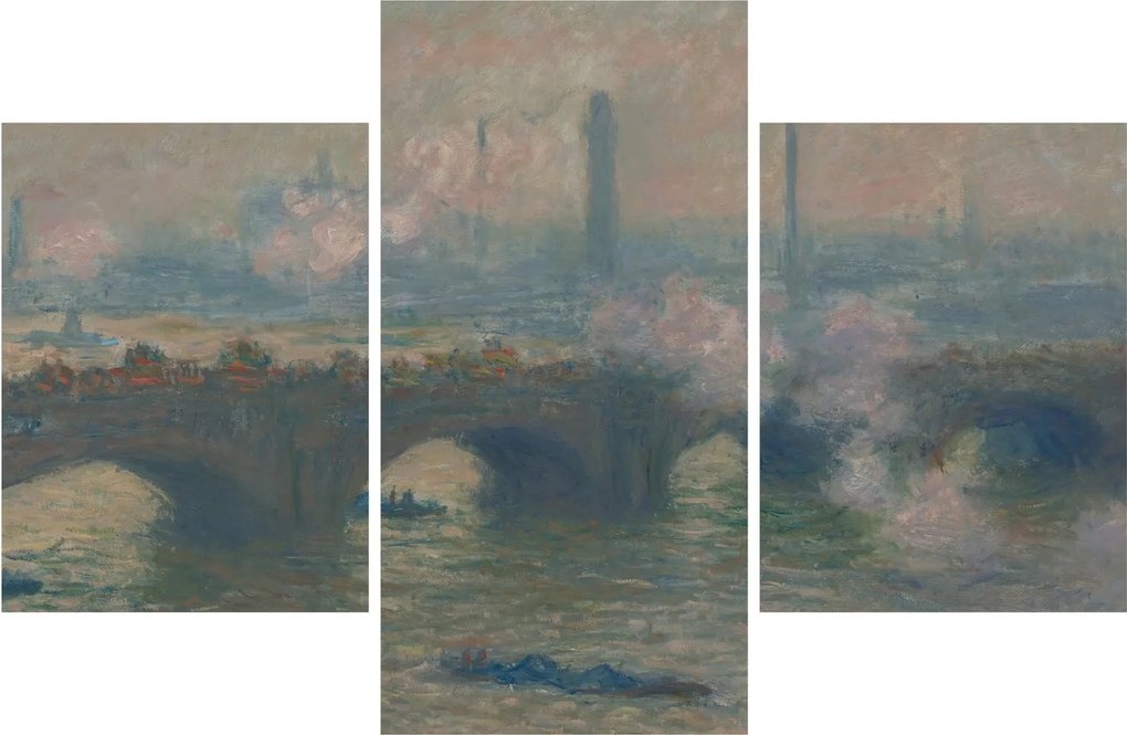 Kép - Claude Monet, Waterloo Bridge, Gray Day, reprodukciók (90x60 cm)