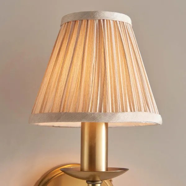 Endon 63653 - STANFORD fali lámpa 1xE14/40W/230V sárgaréz/bézs