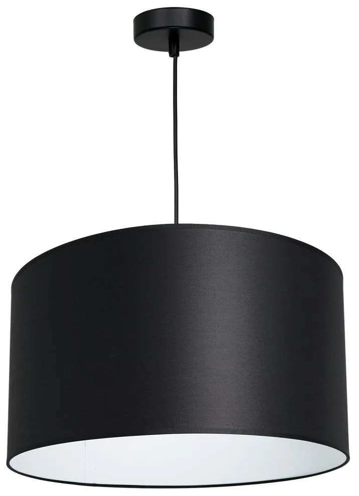 Csillár zsinóron ARDEN 1xE27/60W/230V á. 40 cm fekete/fehér